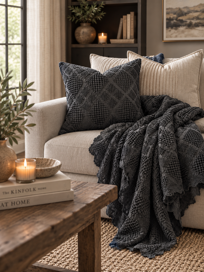 Textured Waffle Bundle - Charcoal