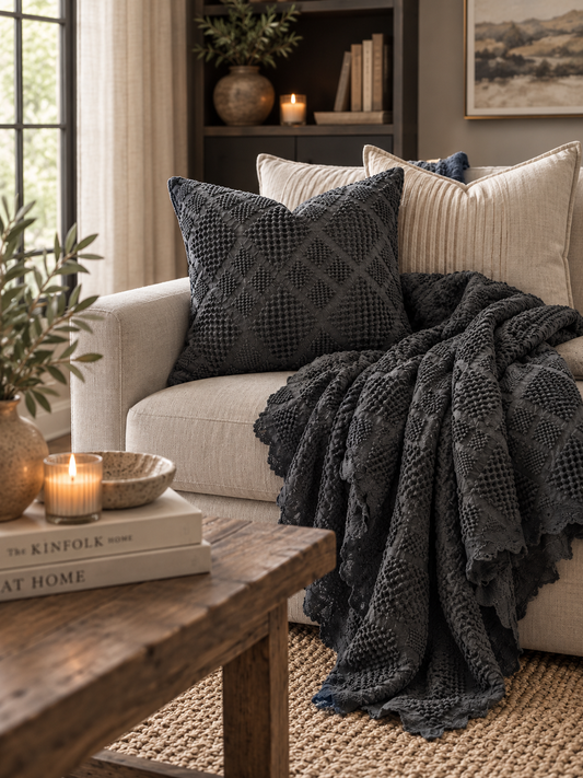 Textured Waffle Bundle - Charcoal