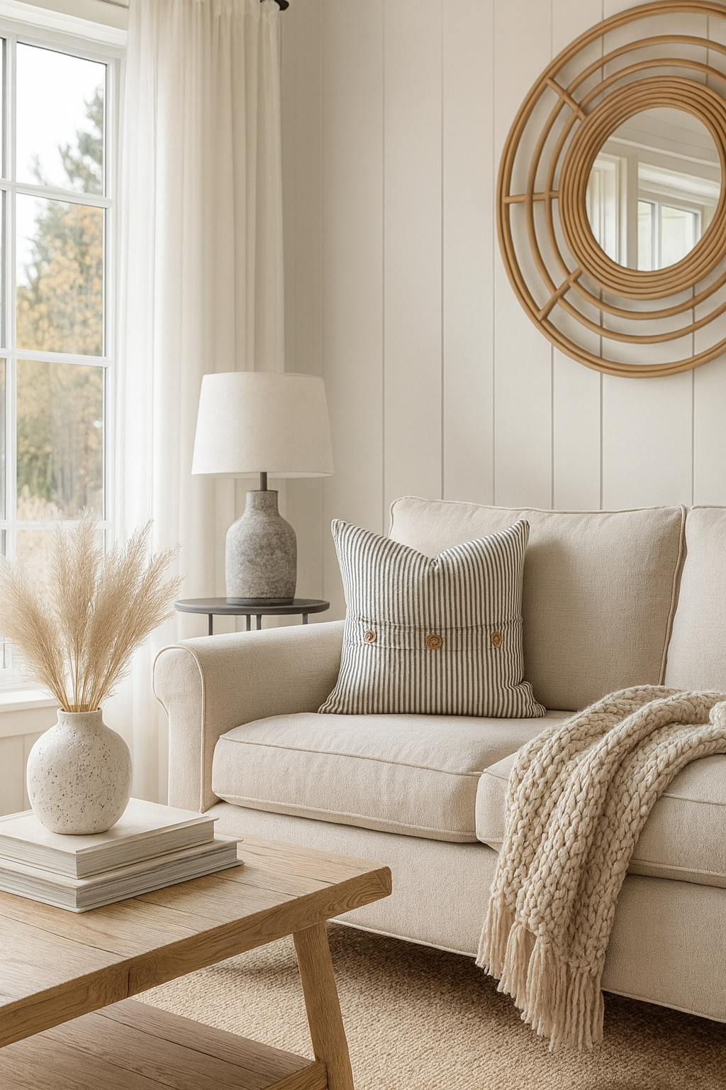 Pure French Linen Cushion Cover - Charcoal Pinstripes