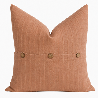 Cotton Linen Clay Pintuck Cushion