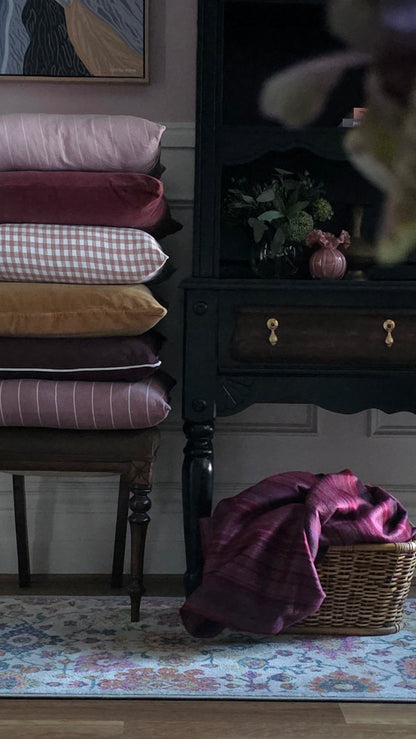Luxurious Organic Cotton Velvet Cushion Cover - Vintage Rose