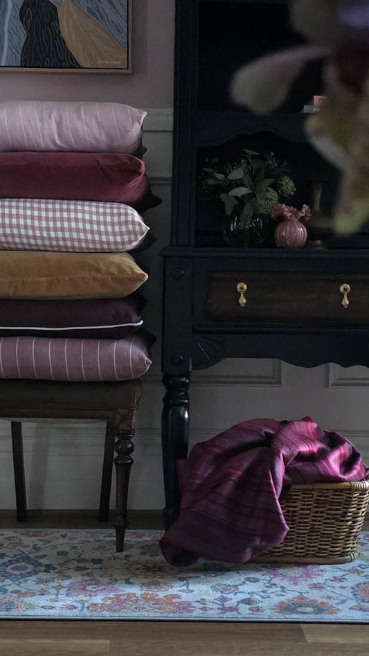 Luxurious Organic Cotton Velvet Cushion Cover - Vintage Rose