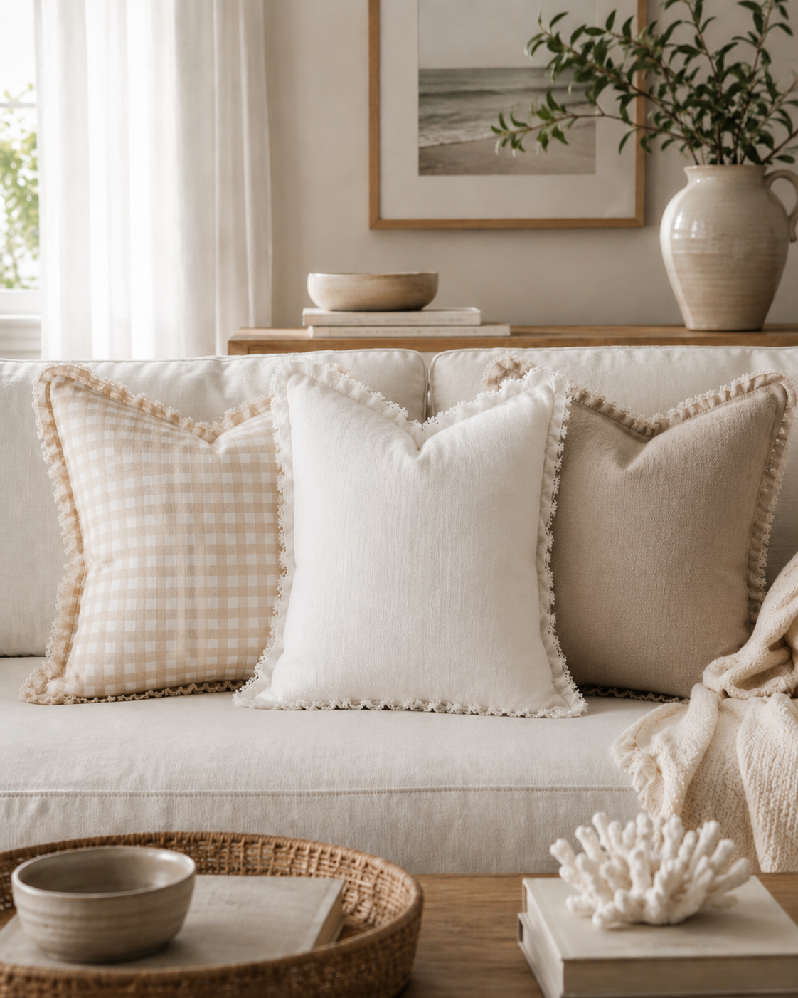Pure Linen Hand Frayed Ruffle Bundle