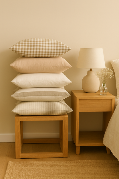 Pure Linen Cushion Cover - Light Clay