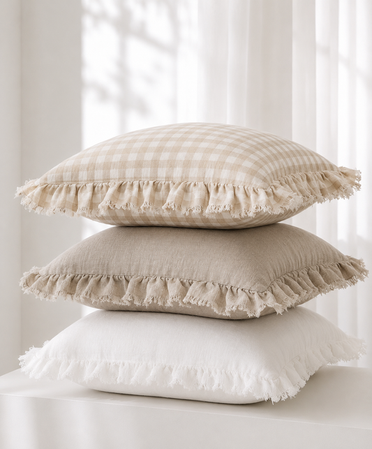 Pure Linen Hand Frayed Ruffle Bundle