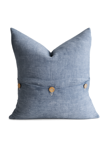 Pure French Linen Cushion Cover - Dark Denim