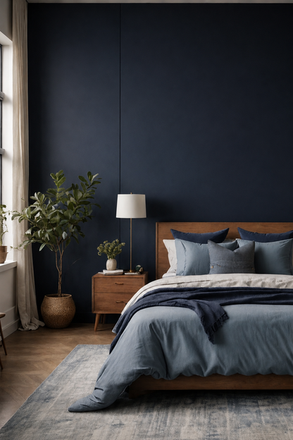 Pure French Linen Cushion Cover - Dark Denim