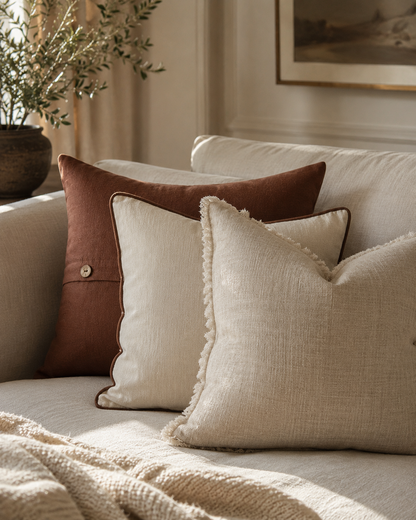Pure Linen Cushion Bundle - Earthy