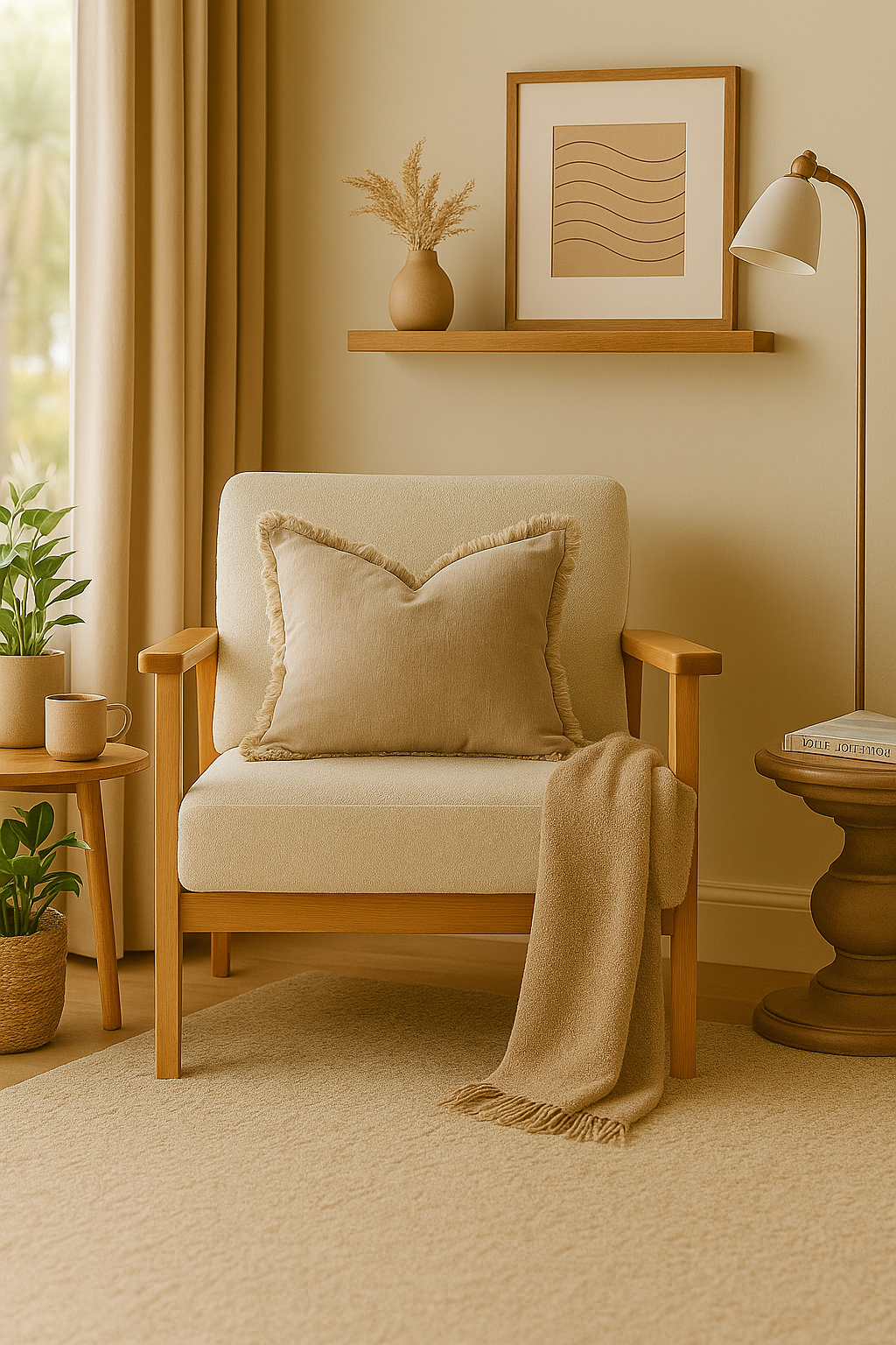 Pure French Linen Frayed Edge Ruffle Cushion Cover - Natural