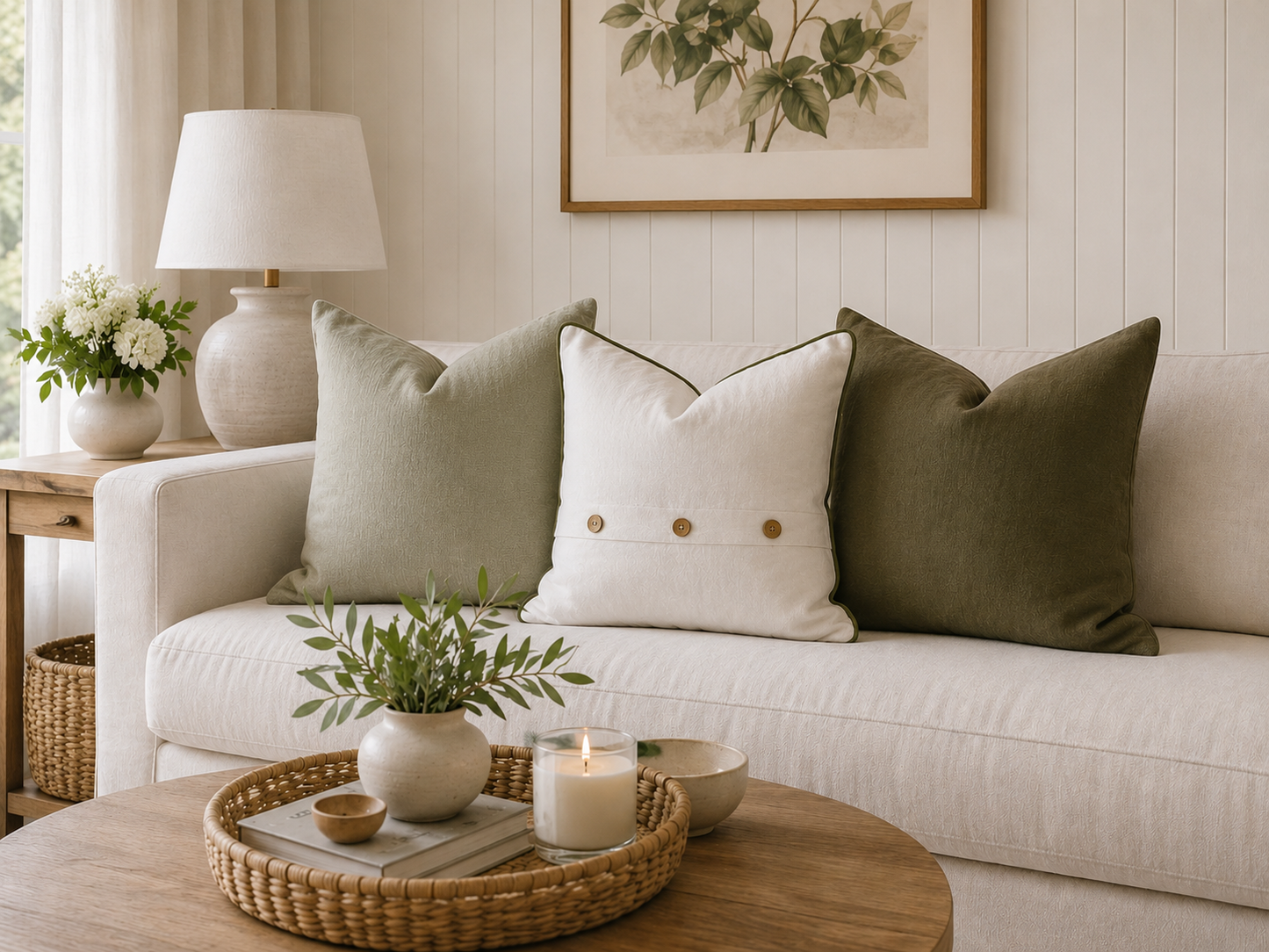 Pure Linen Cushion Cover Bundle - Green
