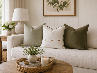 Pure Linen Cushion Cover Bundle - Green