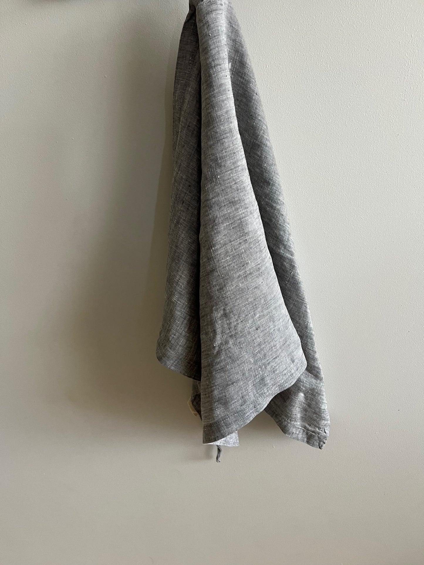 Pure French Linen Tea Towel - Grey Denim