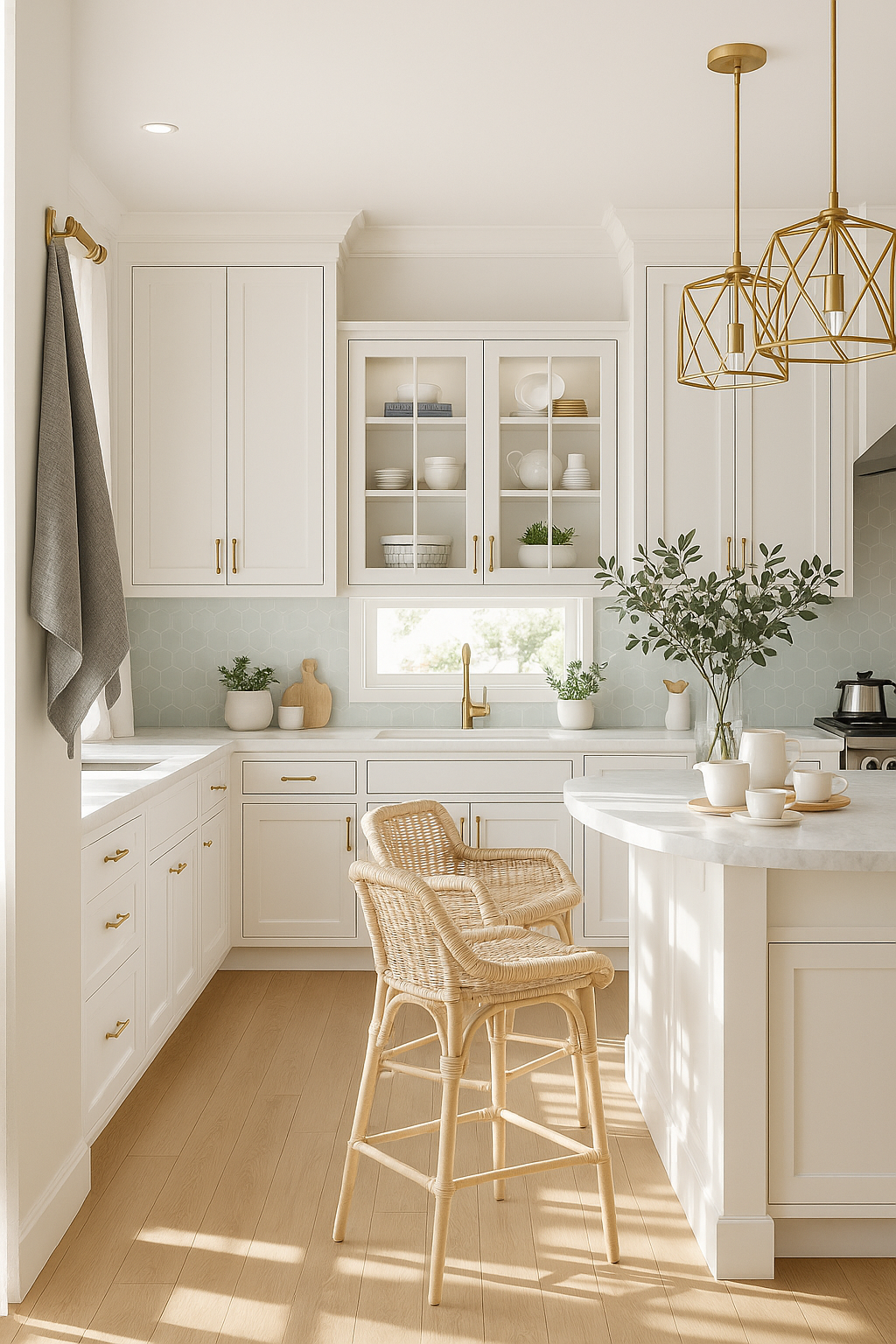 Pure French Linen Tea Towel - Grey Denim