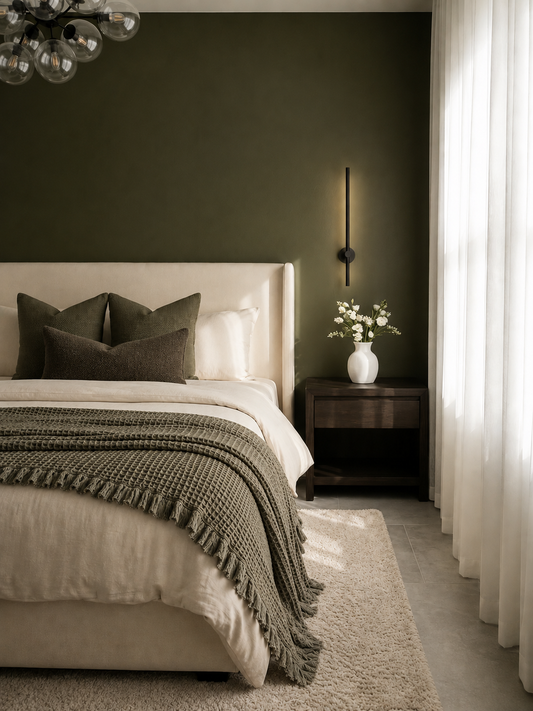Organic Cotton Rustic Waffle Throw Blanket - Khaki