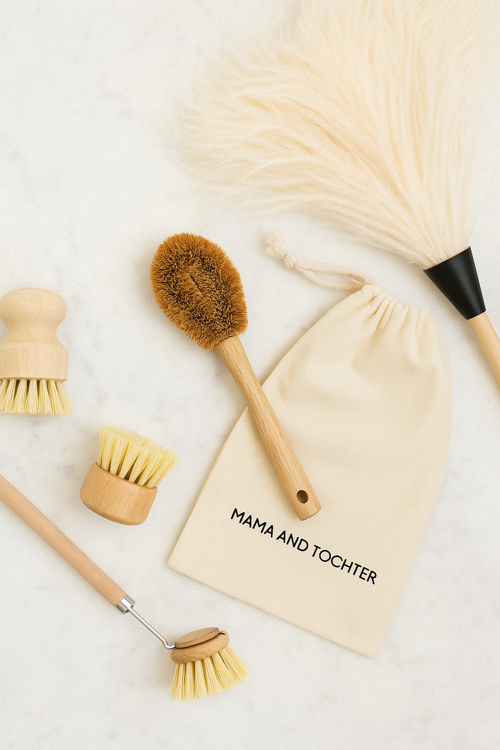 Kitchen Gift Set – Organic Cotton, Pure Linen & Bamboo Brush Trio RRP: $68.90 | Special Price: $48.23 (30% OFF)