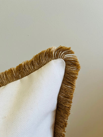 Palm Haven Embroidered Cushion Cover – Limited Edition - Brown