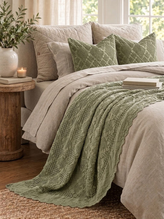 Textured Waffle Bundle - Light Olive
