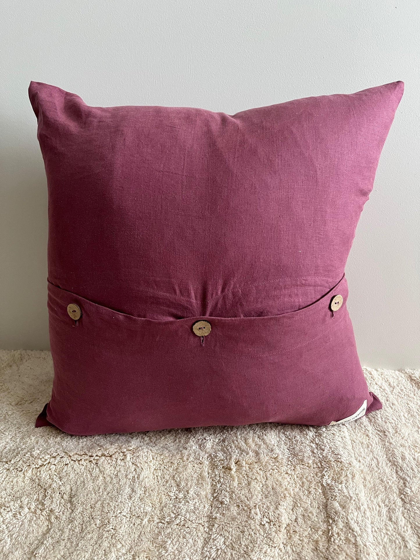 Pure French Linen Cushion Cover - Mulberry