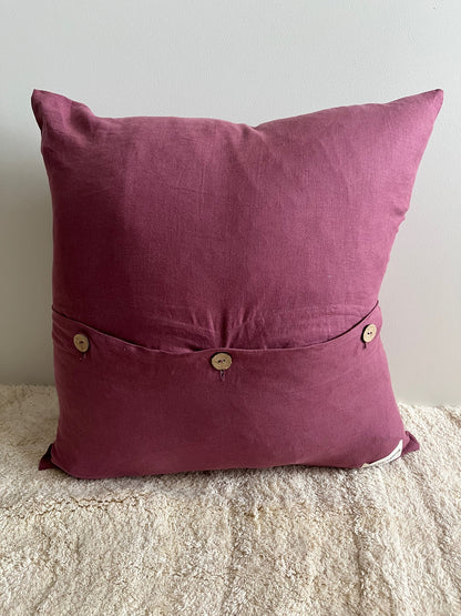 Pure French Linen Cushion Cover - Mulberry