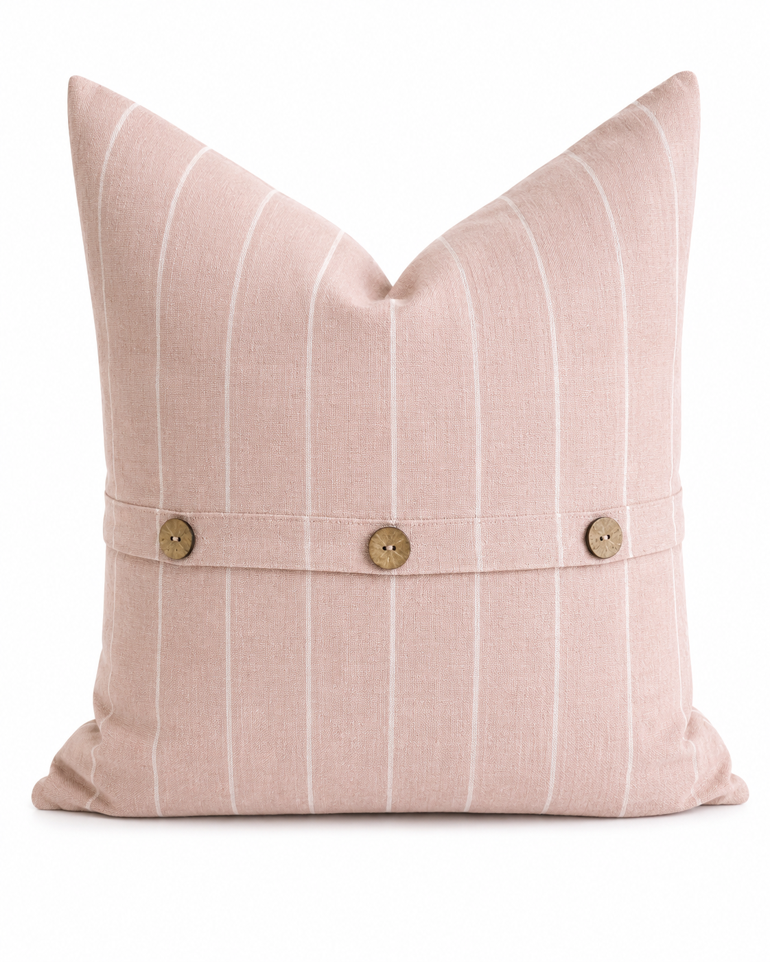 Pure French Linen Cushion Cover - Musk Stripe