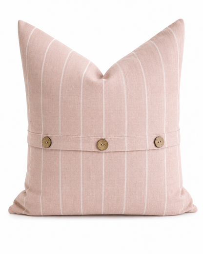 Pure French Linen Cushion Cover - Musk Stripe
