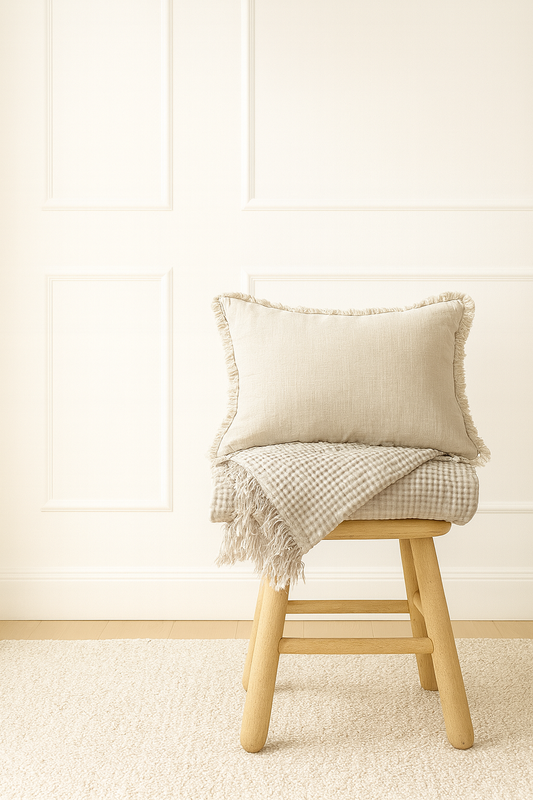 Organic Cotton Muslin 4 Layer Throw Blanket - Pebble