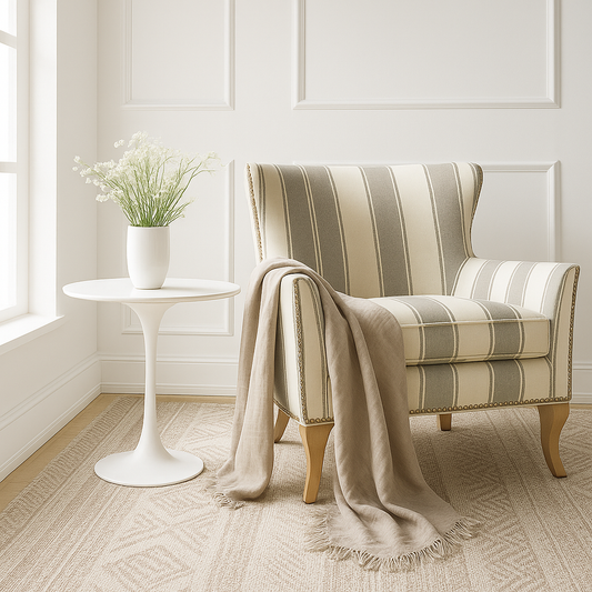 Organic Cotton Muslin 4 Layer Throw Blanket - Taupe