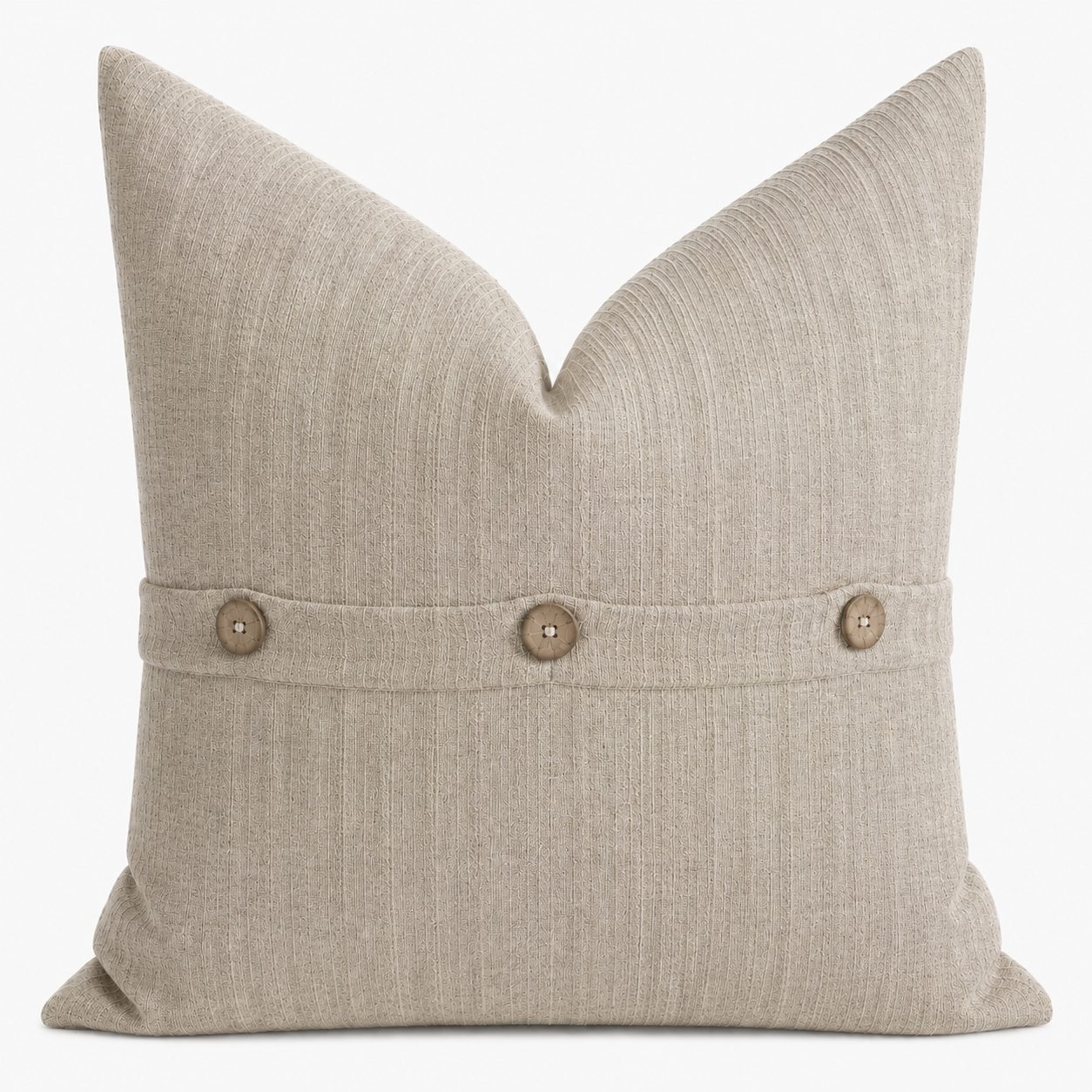 Cotton Linen Natural Pintuck Cushion