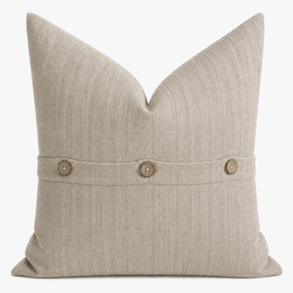 Cotton Linen Natural Pintuck Cushion