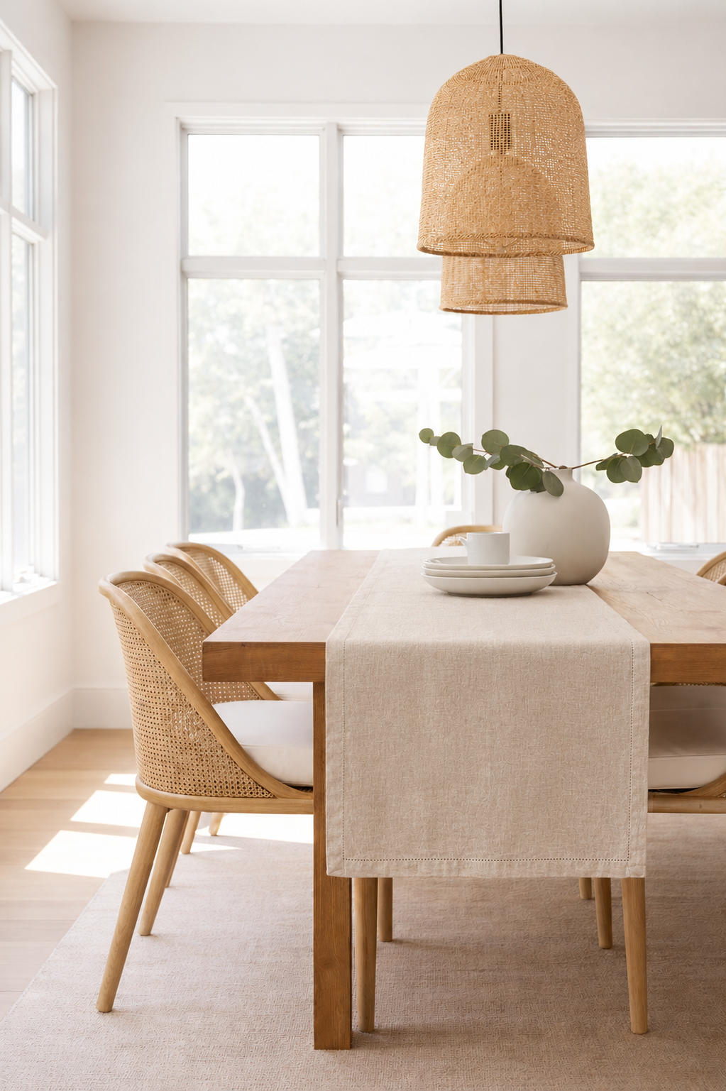 French Linen Table Runner - Natural