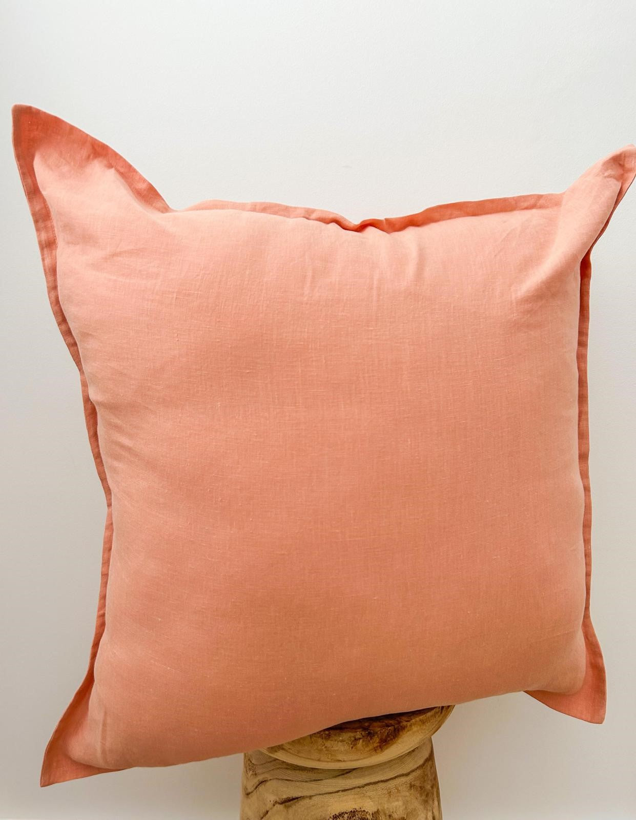 Pure French Linen Euro Cushion - Peach -40% OFF - DISCONTINUUED