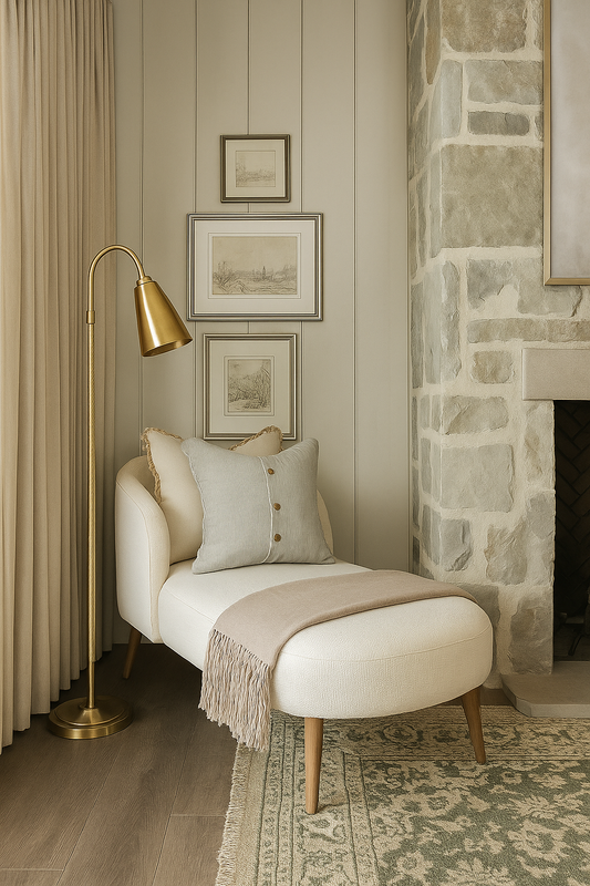 Pure French Linen Cushion Cover - Pinstripe