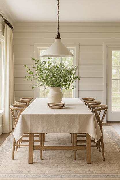 Pure Linen Tablecloth 210 x 240 cm - Natural