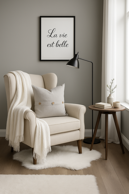 Pure French Linen Cushion Cover - Silver Grey