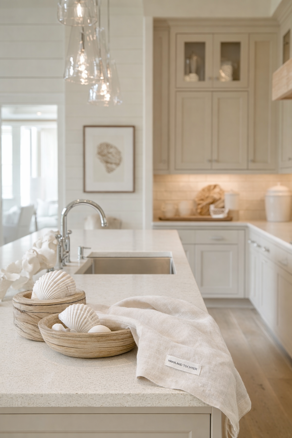 Pure French Linen Tea Towel - Stone