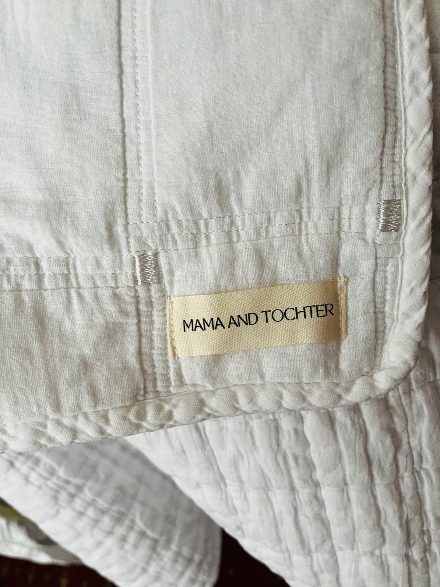 Stonewashed Organic Cotton Quilt - White