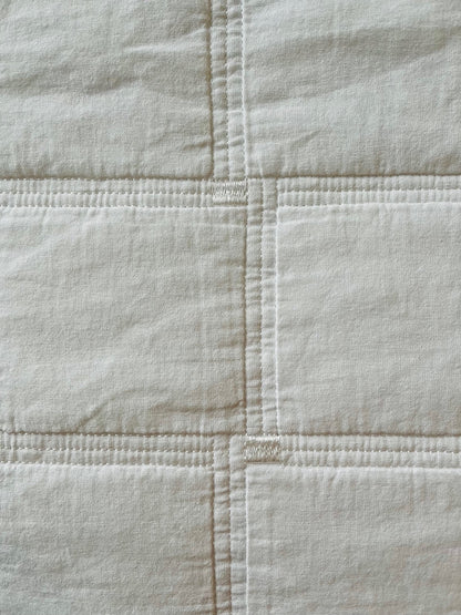 Stonewashed Organic Cotton Quilt - White