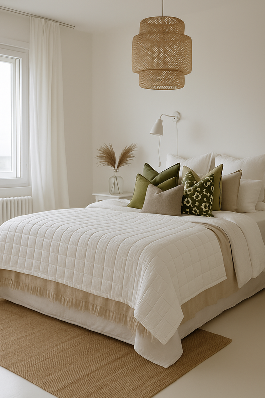 Stonewashed Organic Cotton Quilt - White