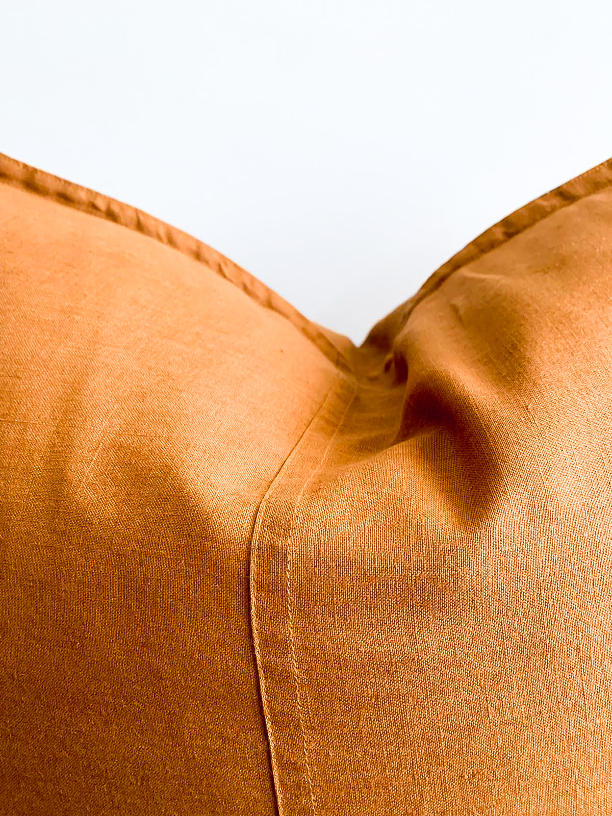 Pure French Linen Lumbar Cushion - Tobacco