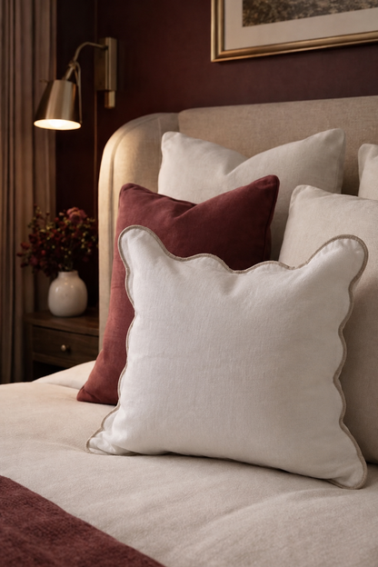Luxurious Organic Cotton Velvet Cushion Cover - Vintage Rose