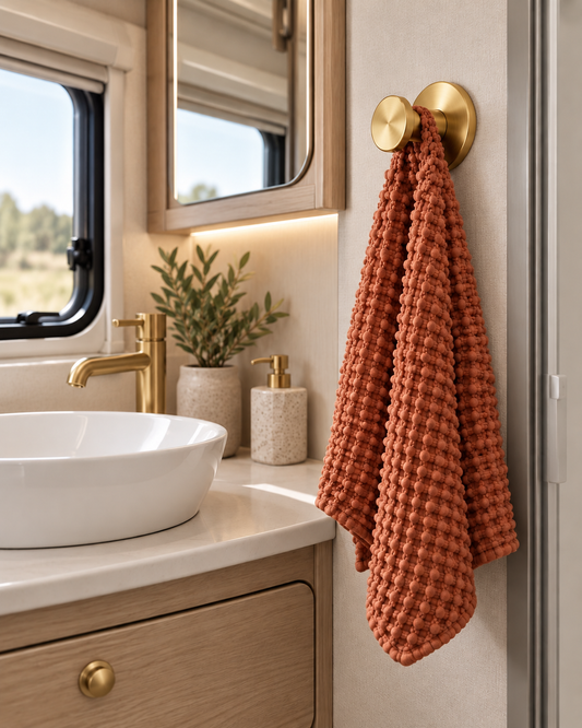 Stainless Steel Suction Cup Removable Wall Mount Hook - Gold - Round