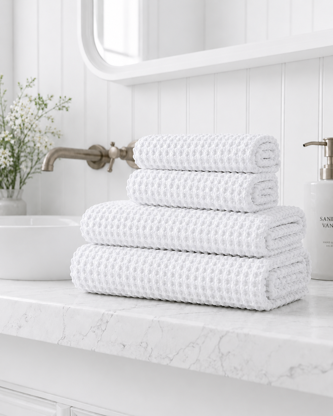 Bathroom bundle - White Waffle