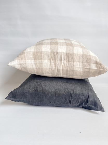 Linen Cushion - Dark Charcoal