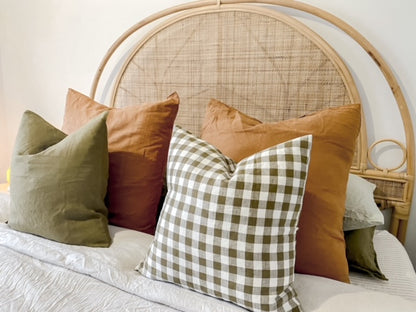 Pure Linen Cushion Cover - Olive