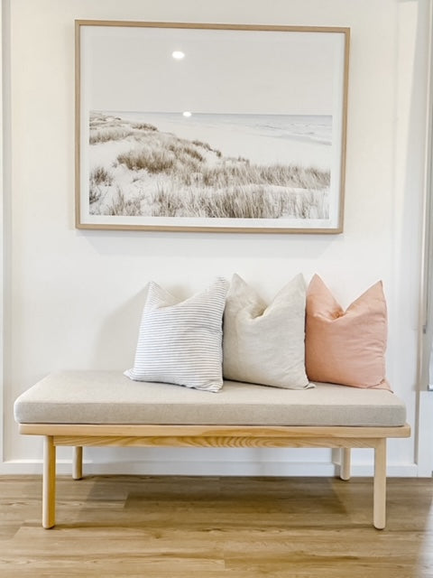 Natural linen cushion covers, Natural linen cushion with wooden buttons, neutral cushion styles, pure linen cushion covers, affordable natural linen, cushion styling, linen cushion covers, pure linen cushion design, bedroom cushions, bedroom throw cushions, living room throw cushions, linen scatter cushions