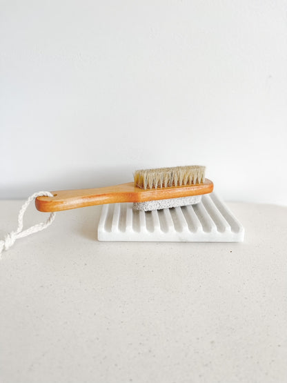 Wooden Nail brush with Pumice stone