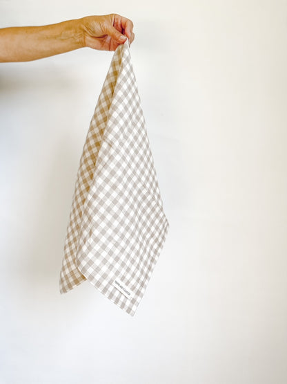 Pure French Linen Tea Towel - Gingham