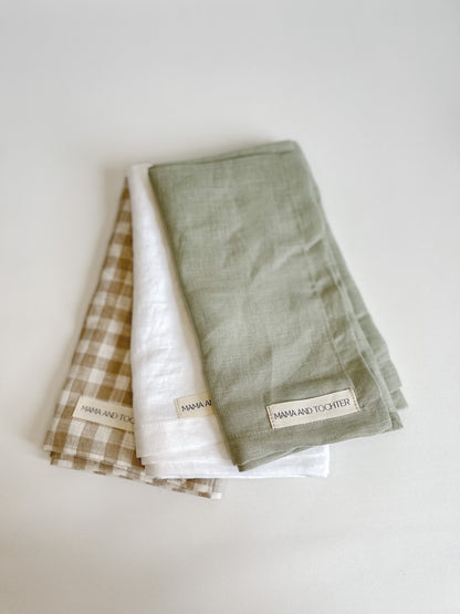 Pure French Linen Tea Towel - Gingham