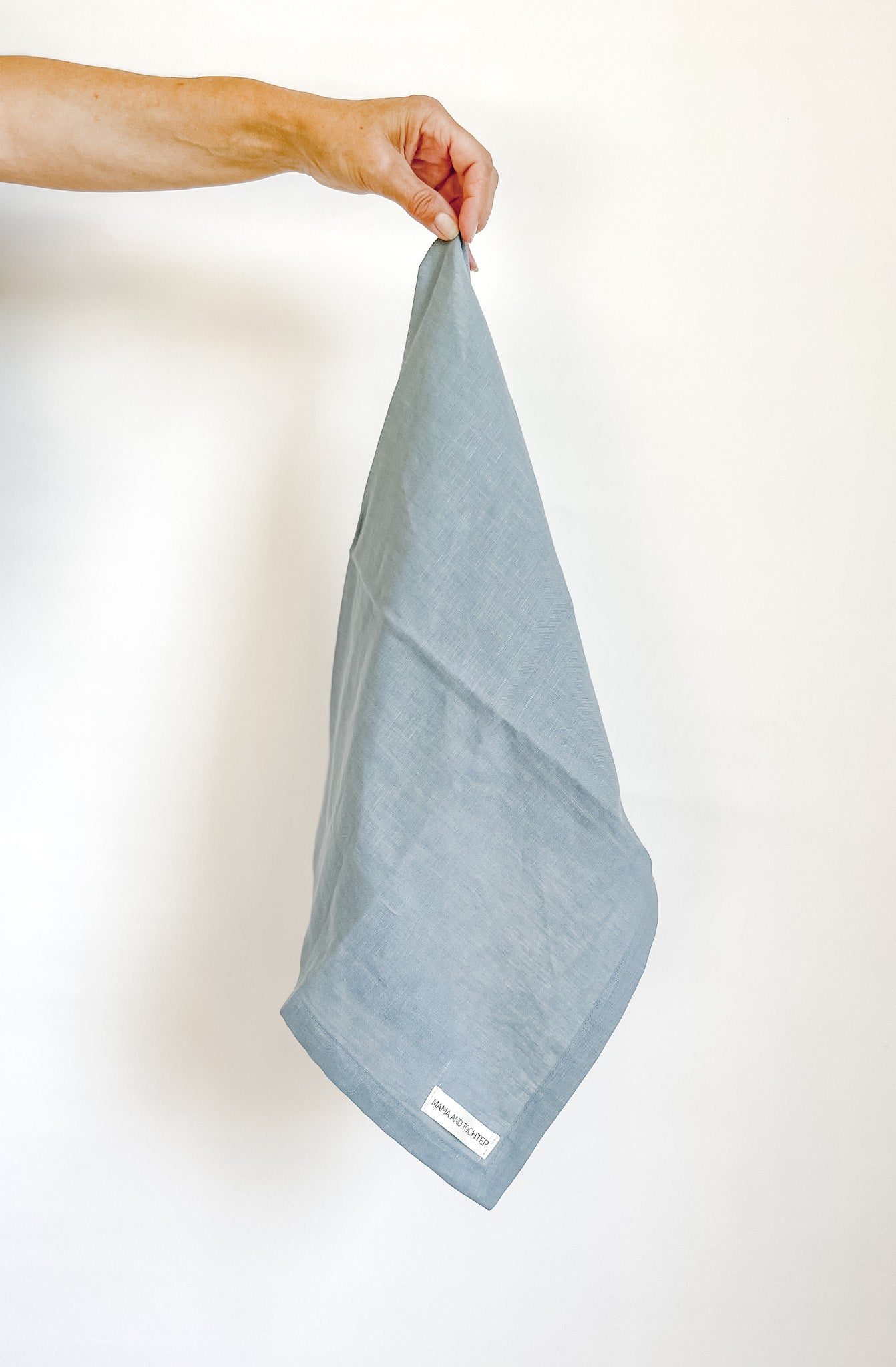 Pure French Linen Tea Towel - Stone Blue